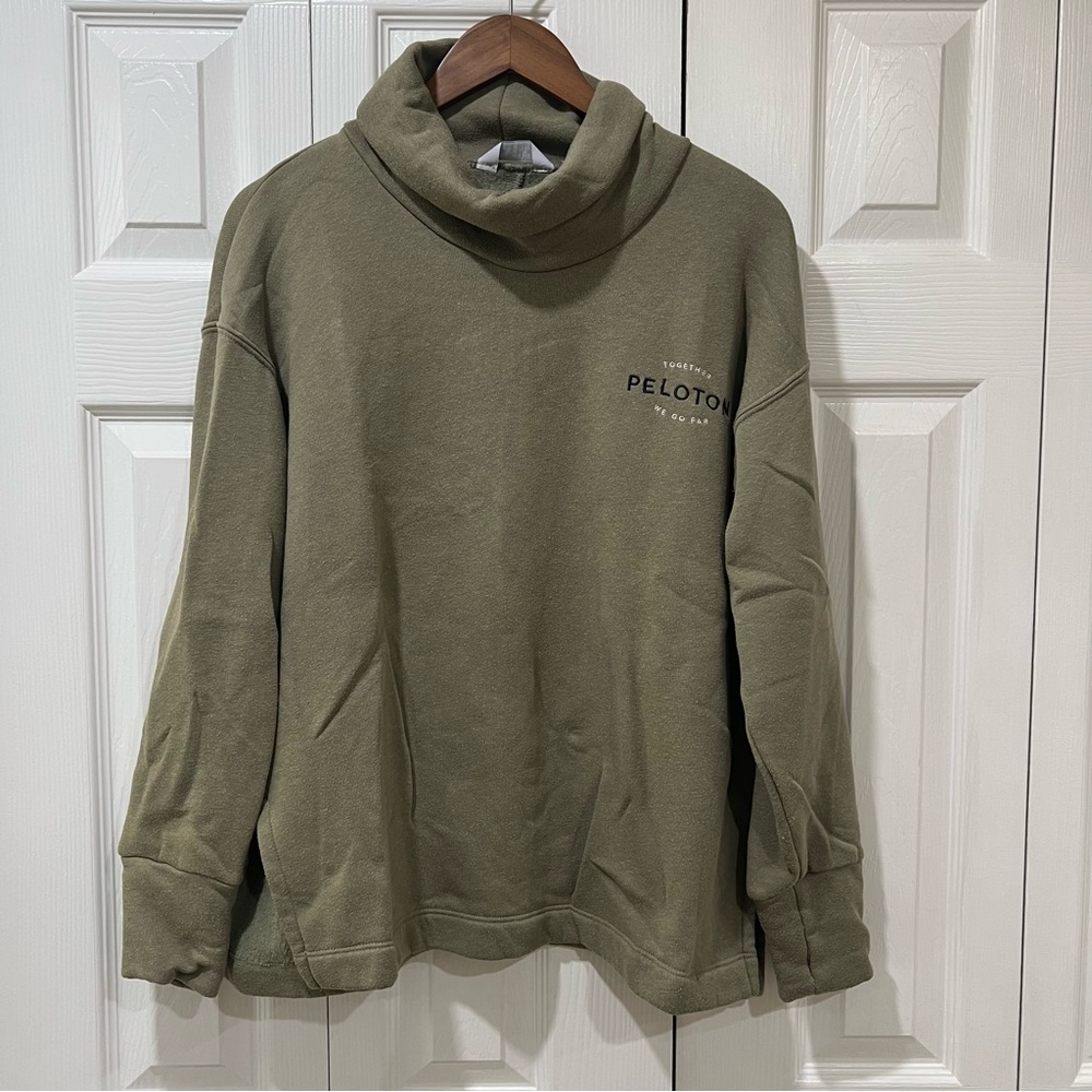 Peloton Green Turtleneck Sweater for Women